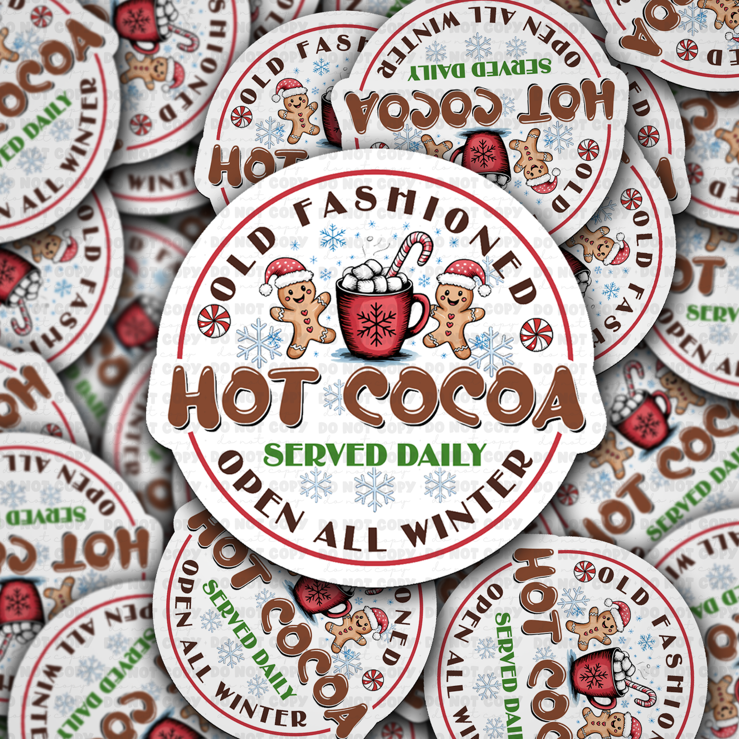 Old fashioned hot cocoa sticker