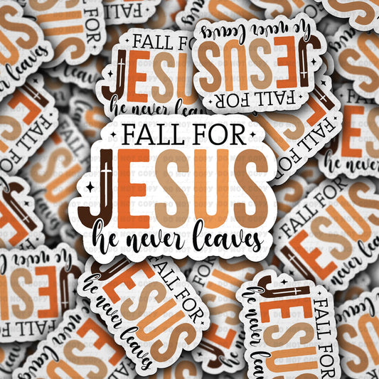 Fall for Jesus sticker