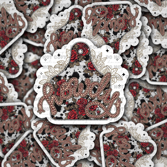 Howdy rose sticker