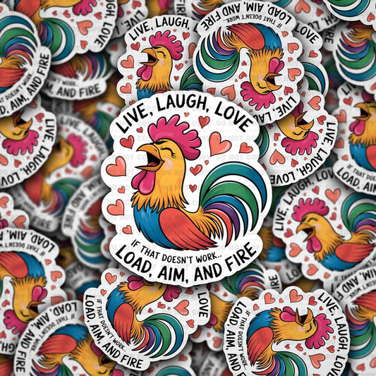 Live laugh love sticker