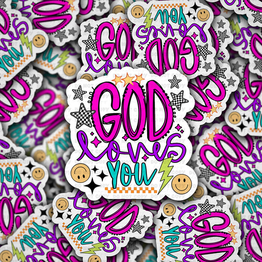 God loves you sticker