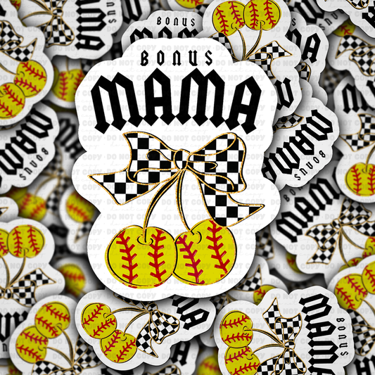 Bonus softball mama sticker