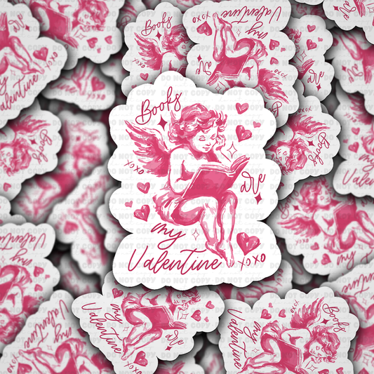 Books Are My Valentine sticker