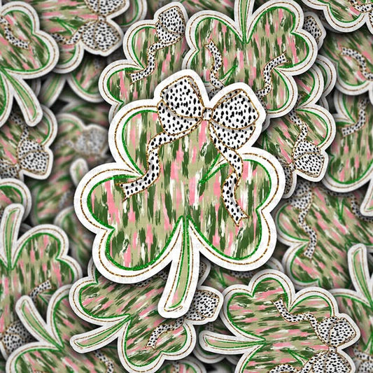 Colorful clover sticker