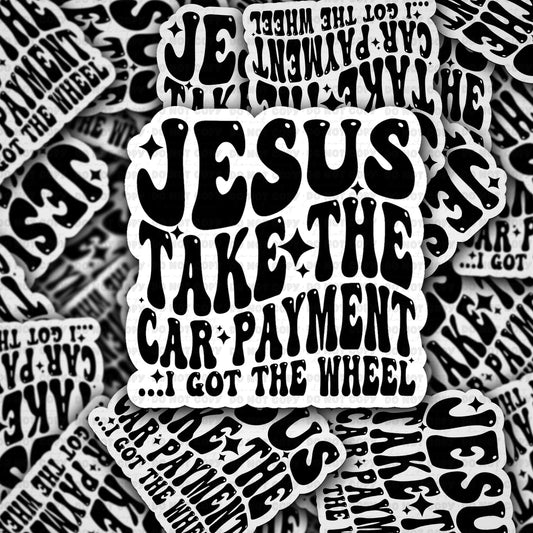 Jesus take the wheel sticker