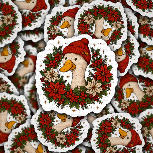 Christmas goose sticker