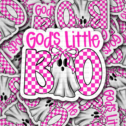 Gods little boo pink sticker