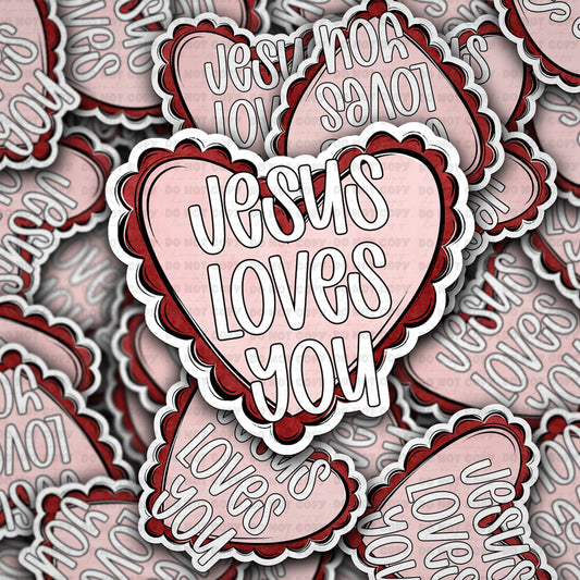 Jesus loves you sticker