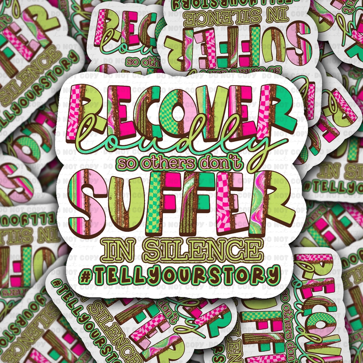 Recover loudly sticker