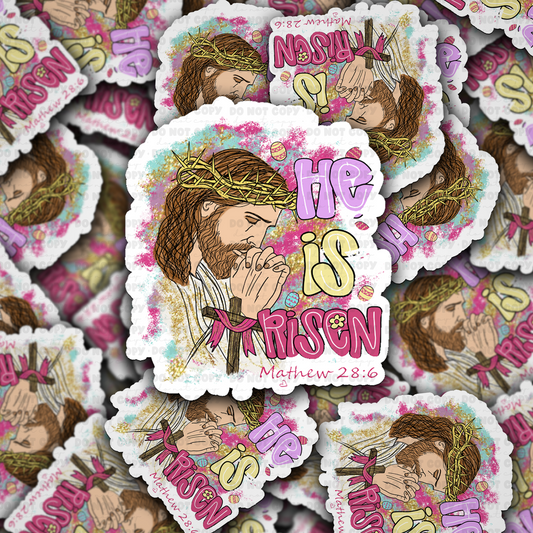 He is risen sticker