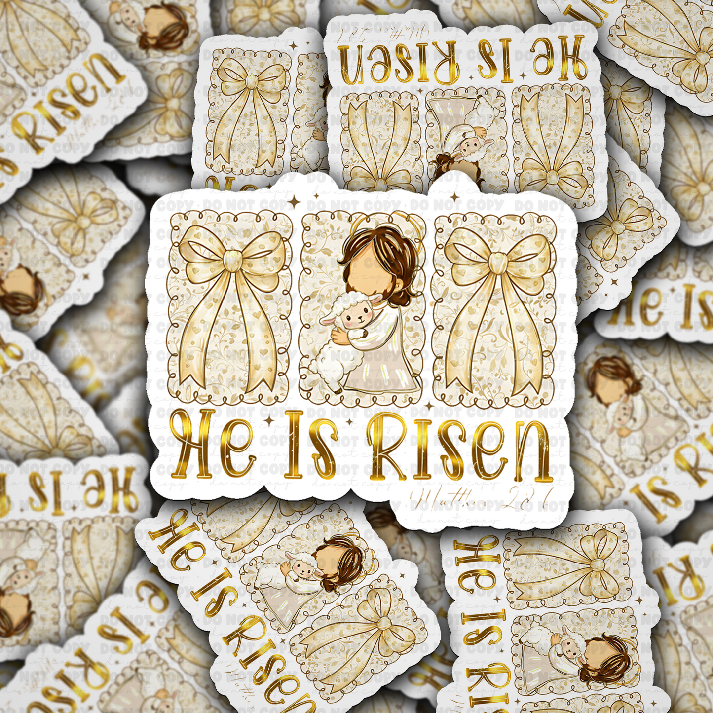 He is risen sticker