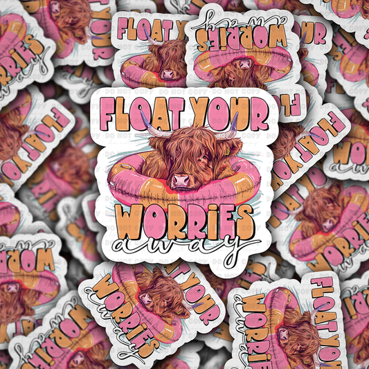 Float Your Worries Away sticker