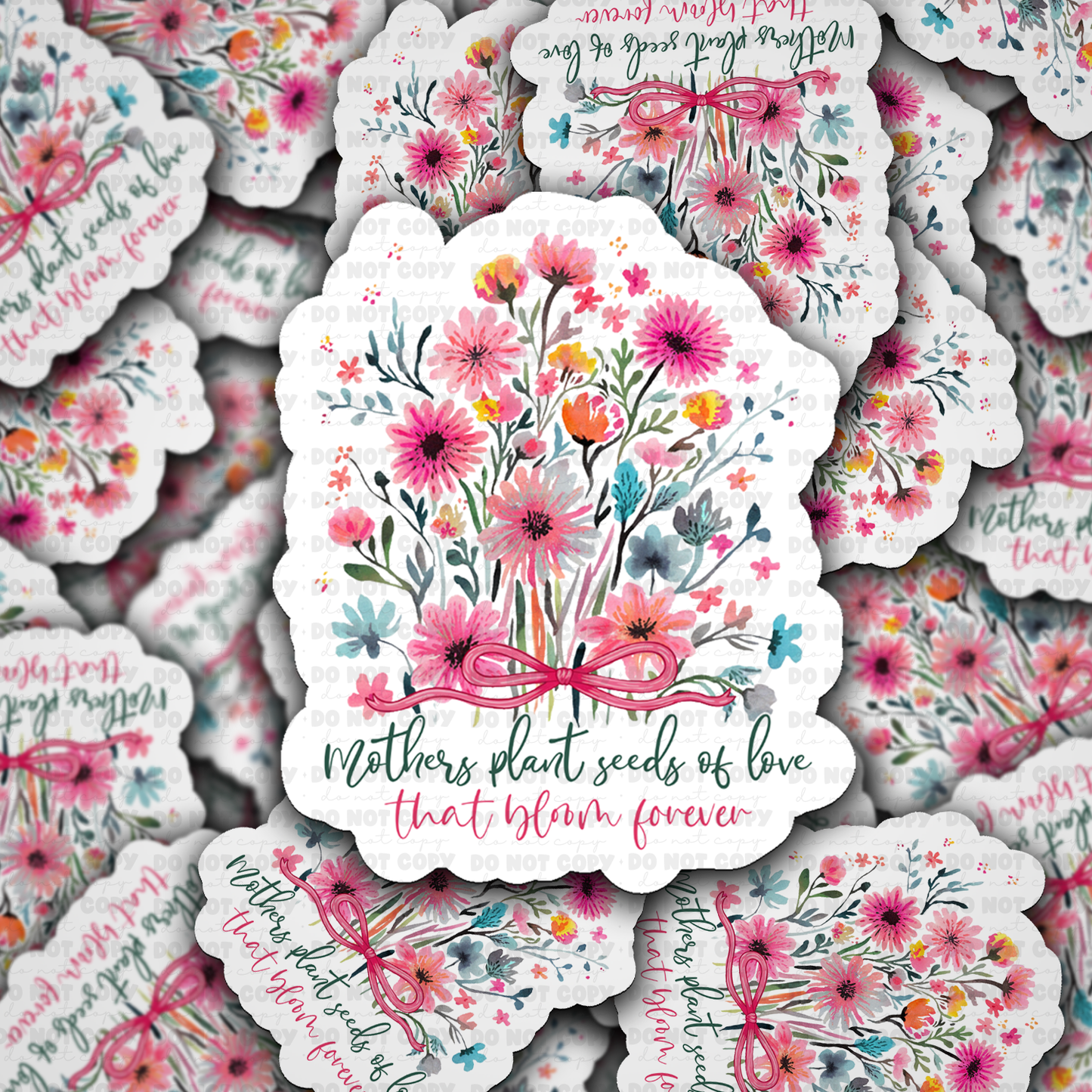 Mothers plant seeds sticker