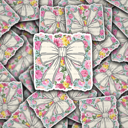 Flower bow  sticker