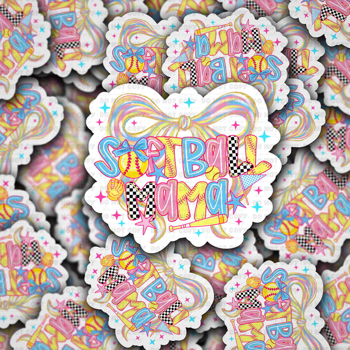 Softball mama sticker