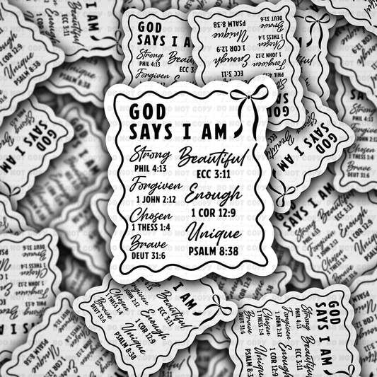 God says i am sticker