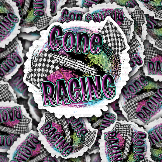 Gone racing sticker