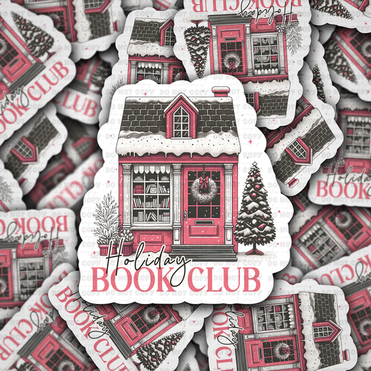 Holiday book club sticker