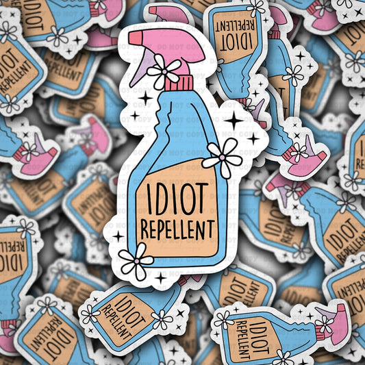 Idiot repellent sticker