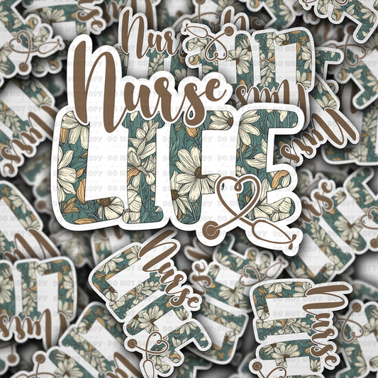Nurse life sticker