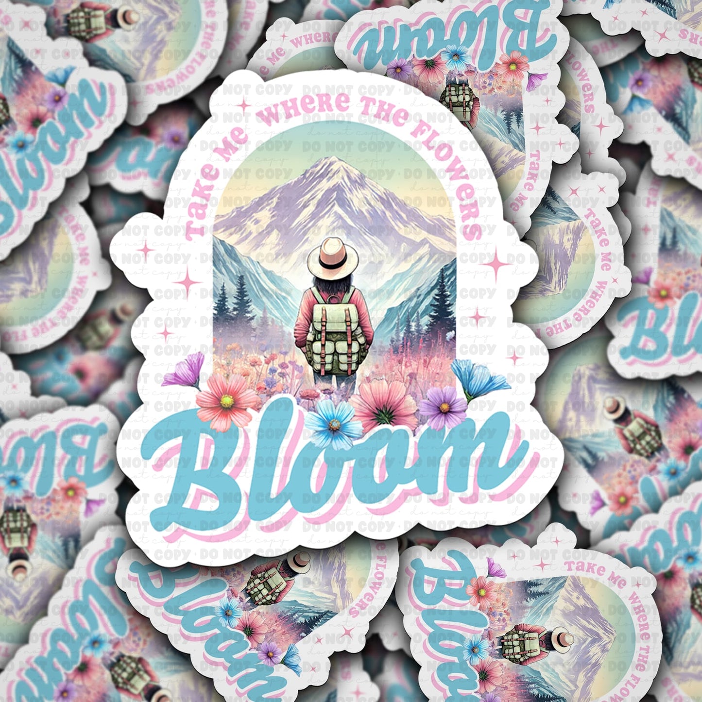 Take me where the flowers bloom sticker