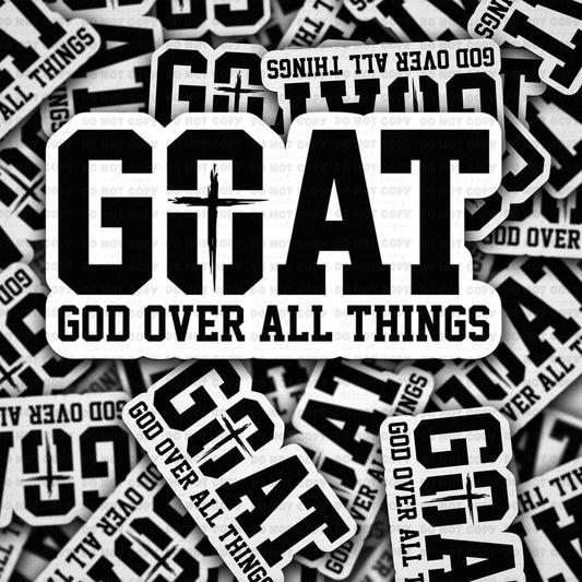 Goat God over everything sticker