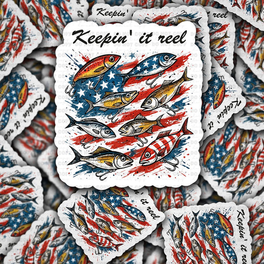 Keepin it reel sticker