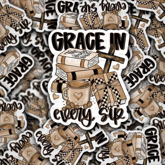 Grace in every sip sticker