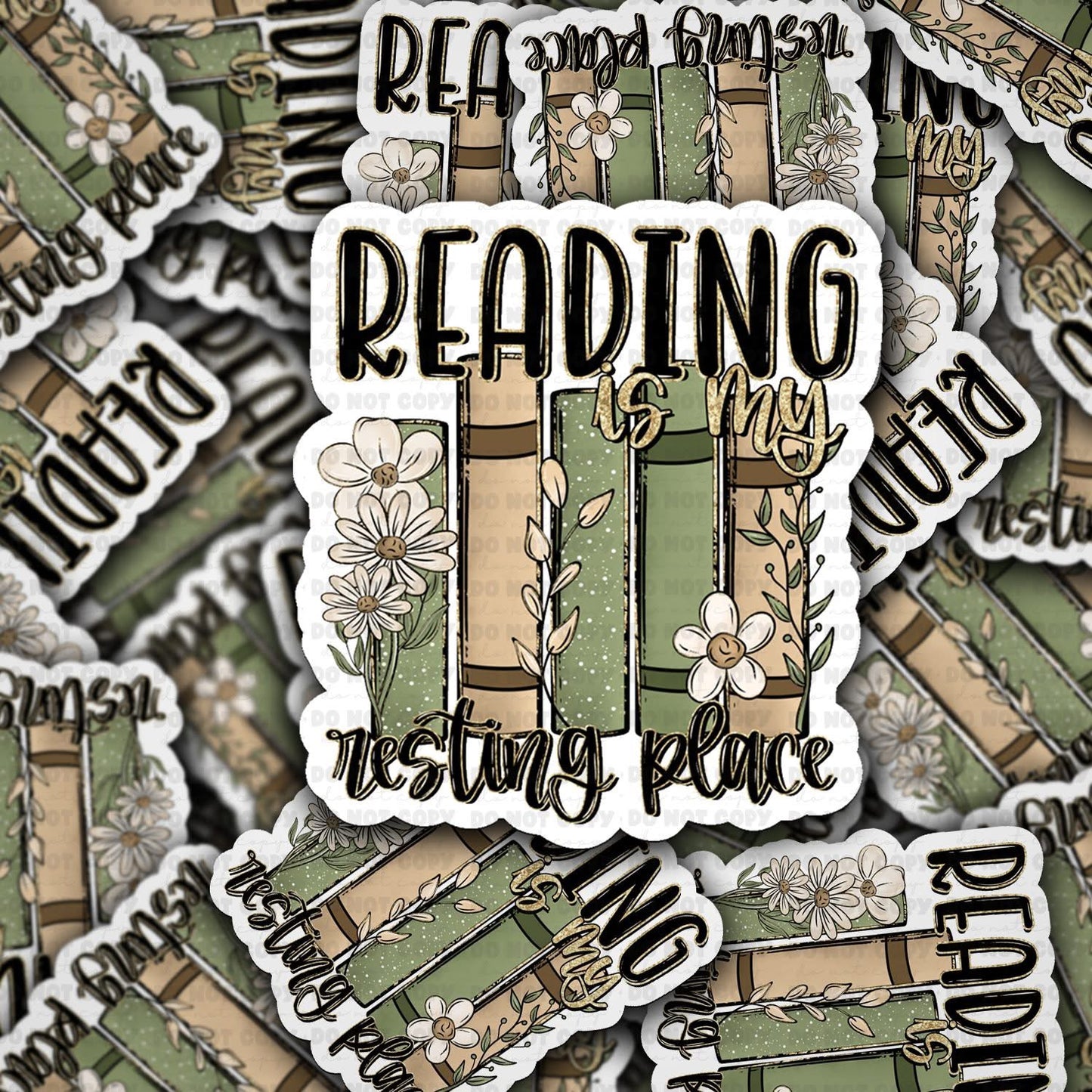 Reading is my resting place  sticker