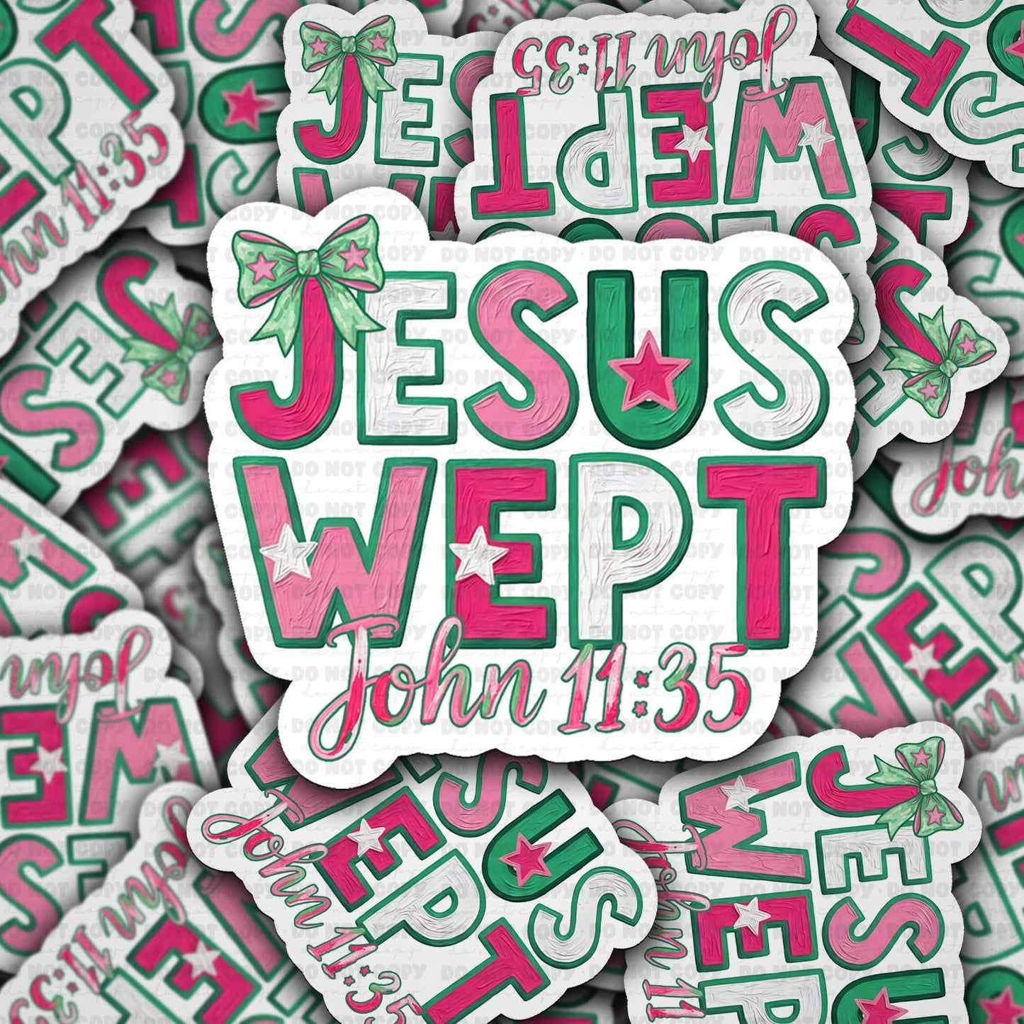 Jesus wept sticker