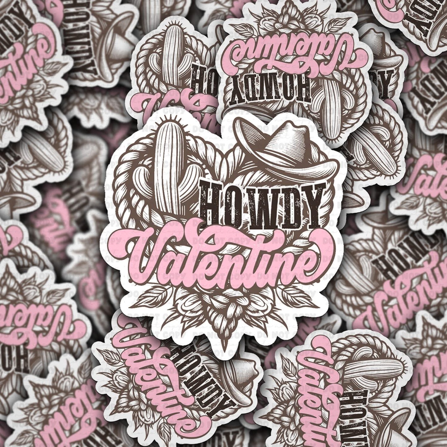Howdy valentine sticker