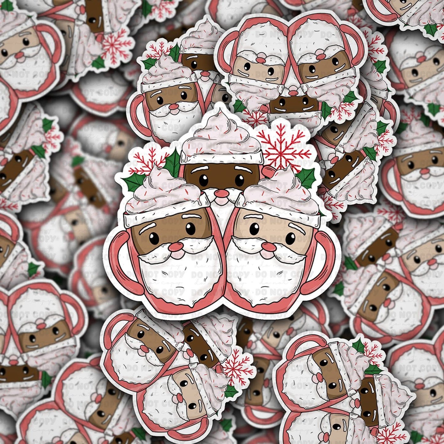 Santa mug sticker