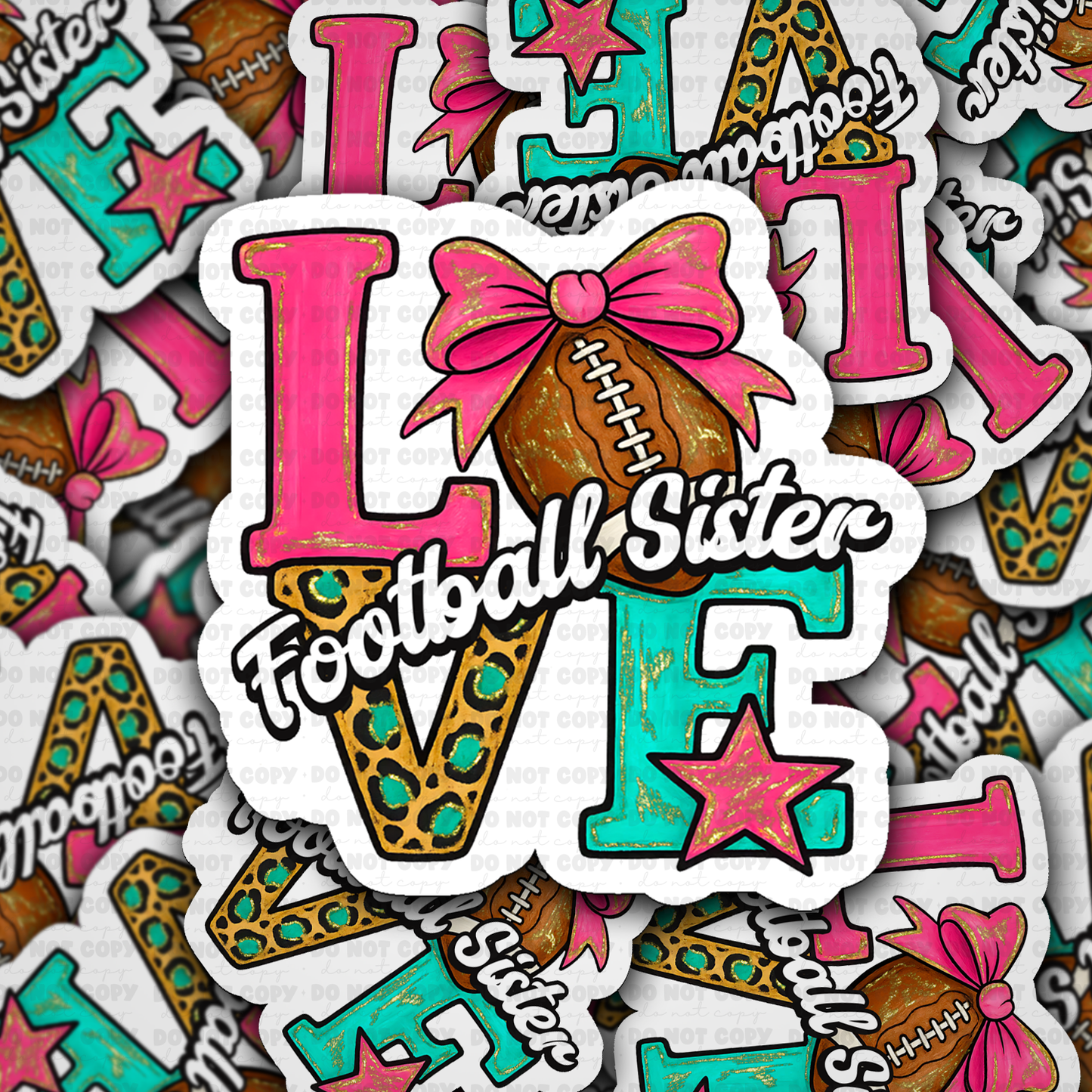 Love Football Sister sticker