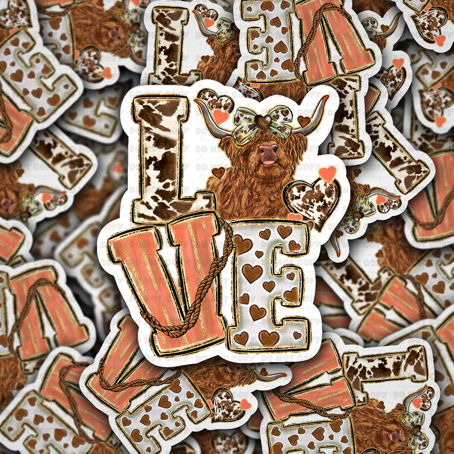 Love highland sticker