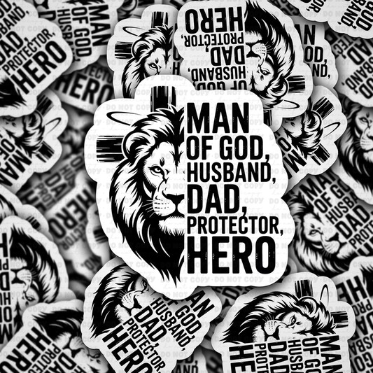 Man of God sticker
