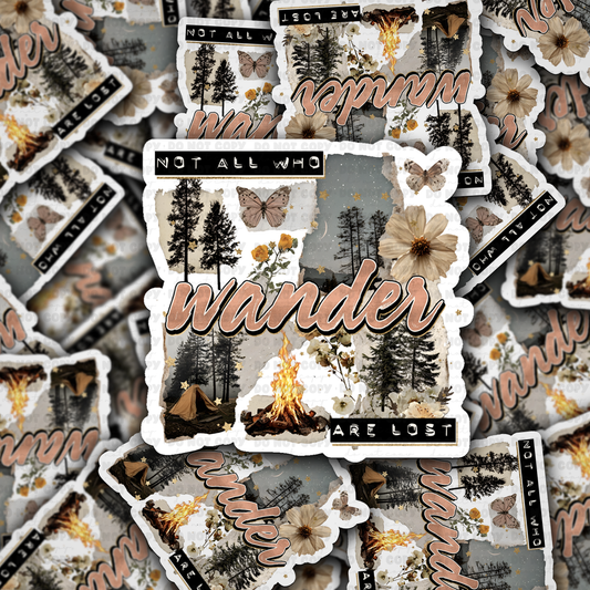Not all who wander sticker