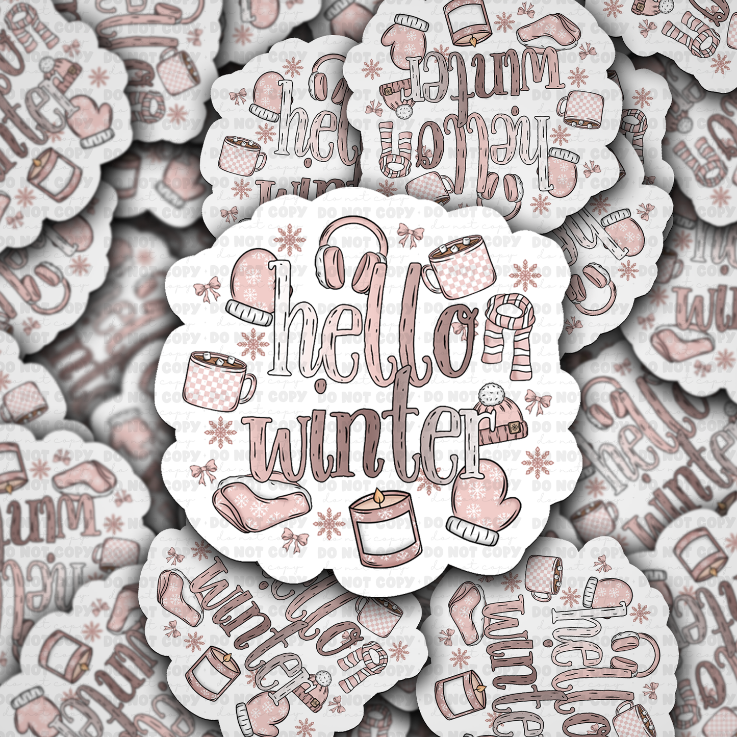 Hello winter sticker