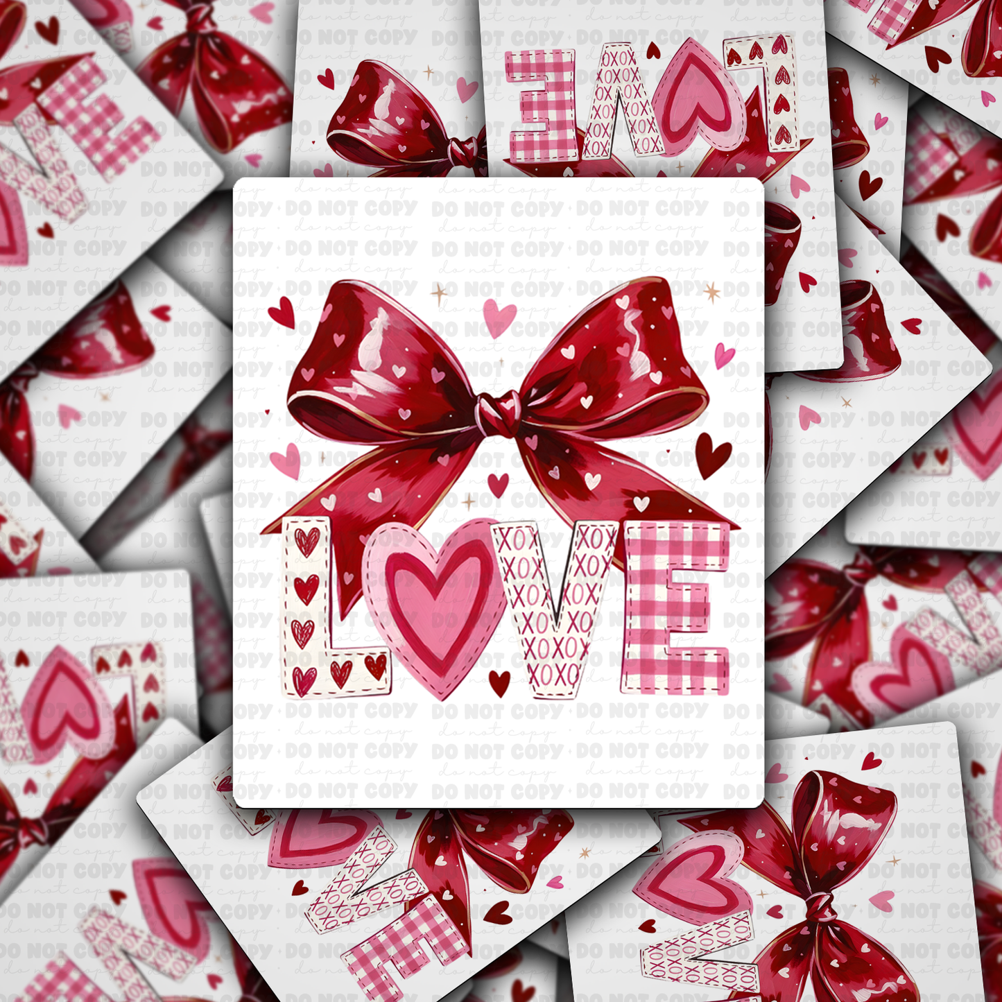 Preppy Coquette Love Valentines day sticker