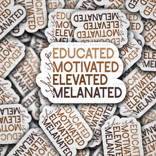 She is educated sticker