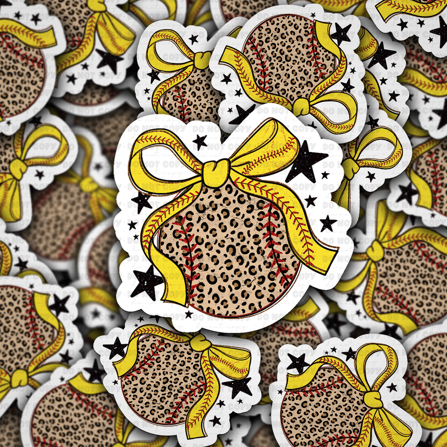 Leopard Softball sticker