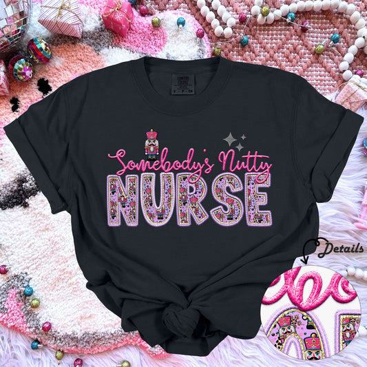 Somebody's nutty nurse dtf print