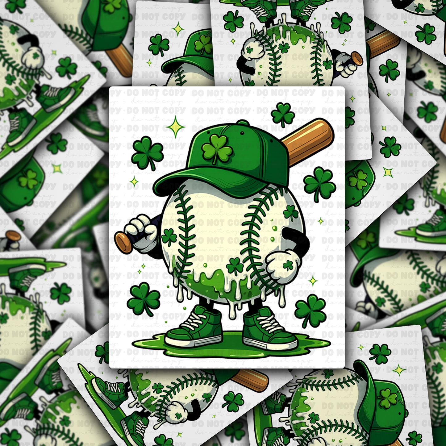 St Patrick’s Day ice Cream Baseball Drip sticker