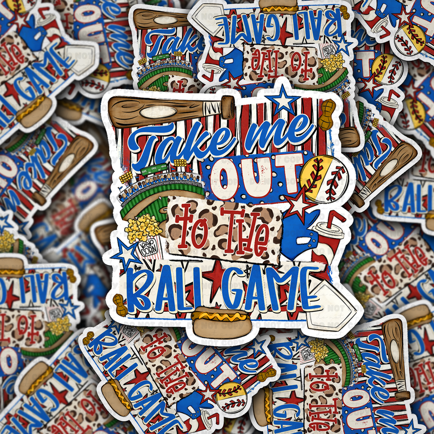 Take me out to the ball game both sticker