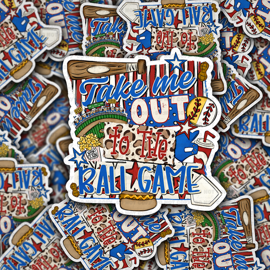 Take me out to the ball game both sticker