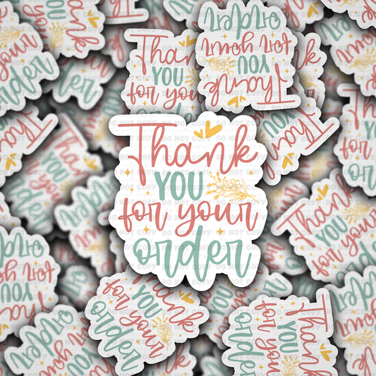 Thank you for your order sticker