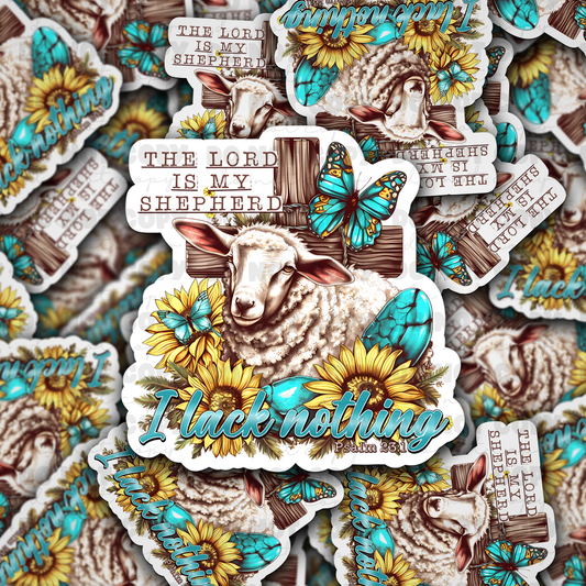 The lord is my shepherd sticker