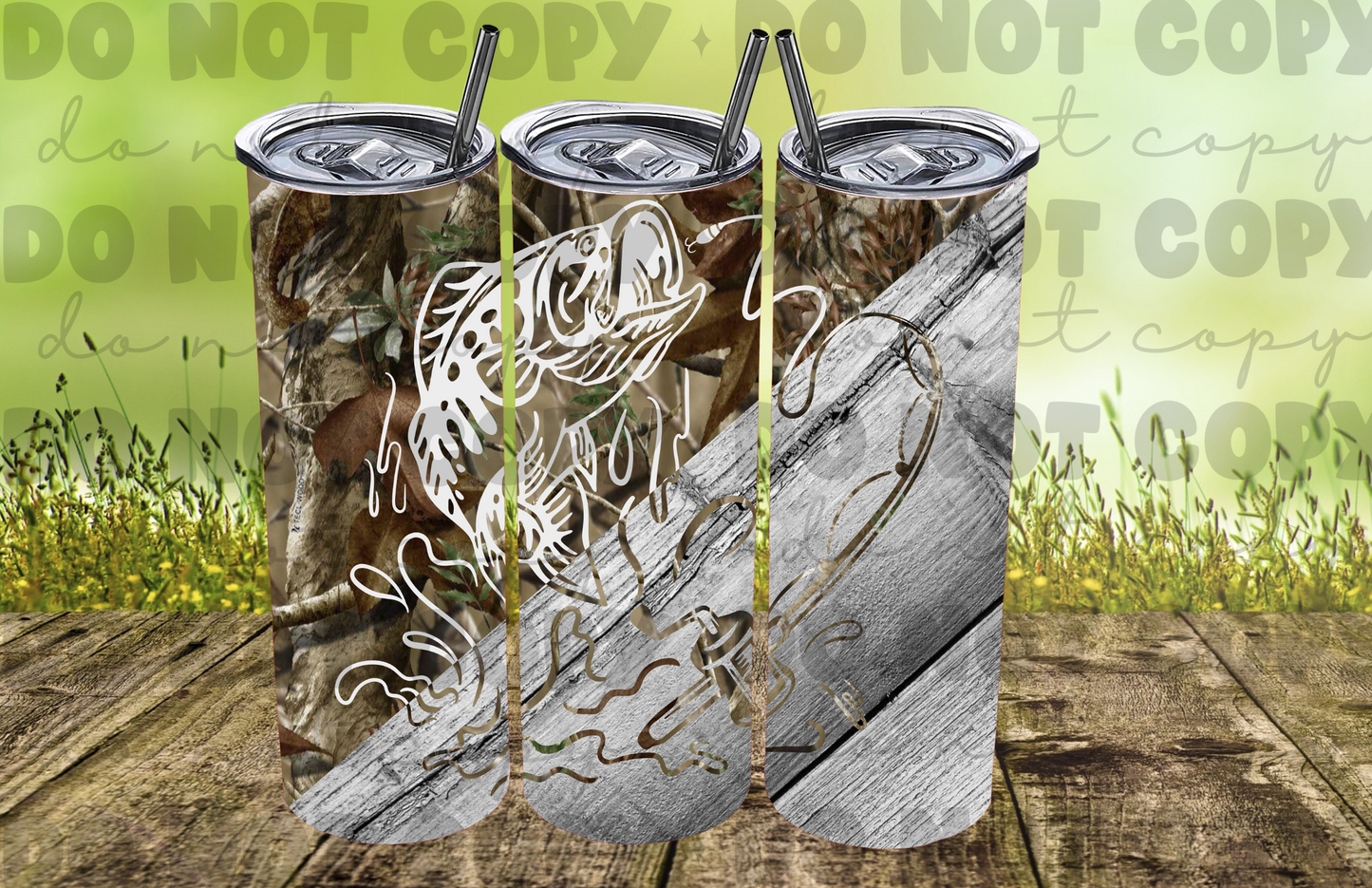 Camo fishing tumbler