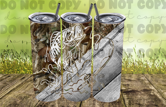 Camo fishing tumbler