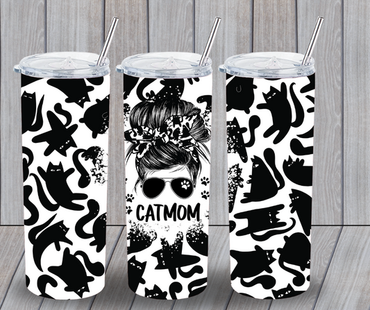 Cat mom  tumbler cup