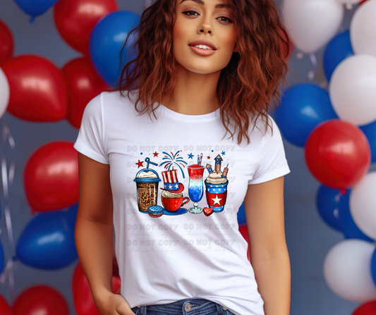 Patriotic drink short sleeve shirt